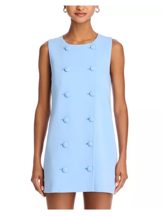 Veronica Beard Dresses & Skirts - Veronica Beard Sky Blue Double-Breasted Sleeveless Shift Dress size 4